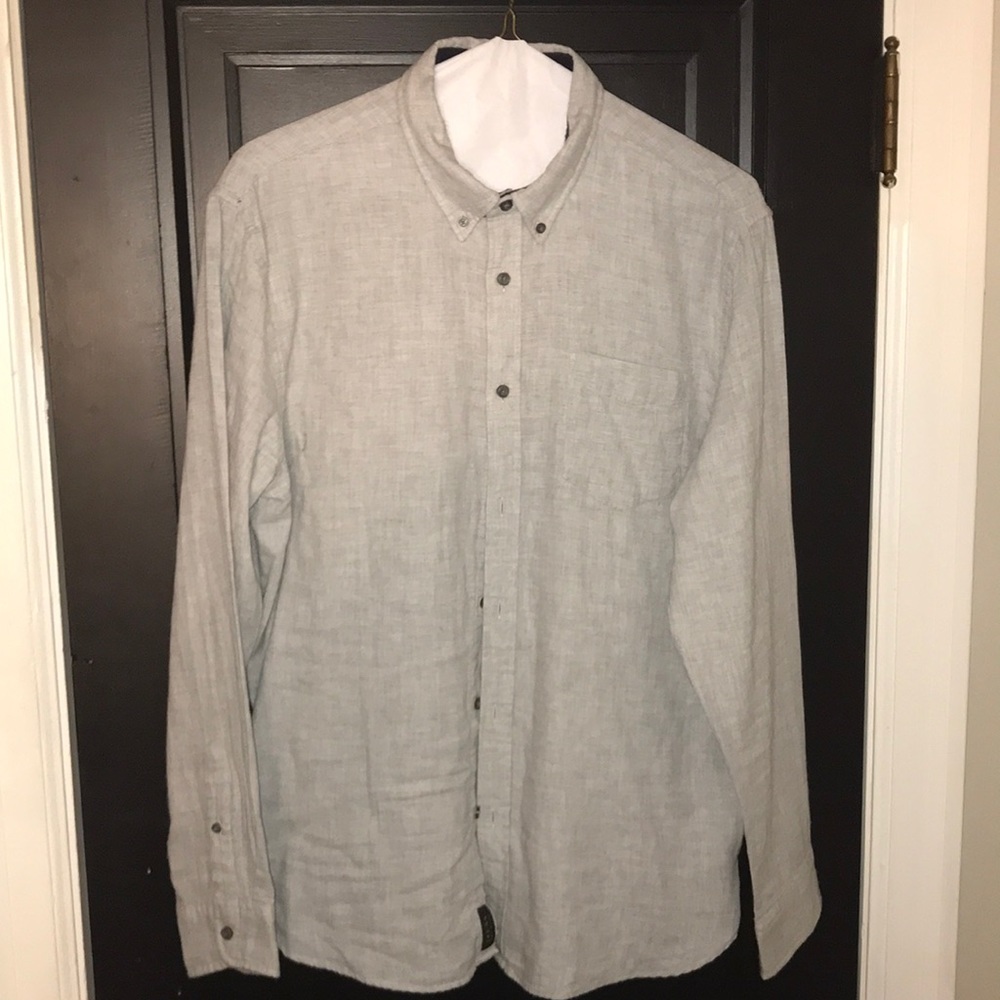 Jachs Men’s Casual Heather Gray Button Down Shirt